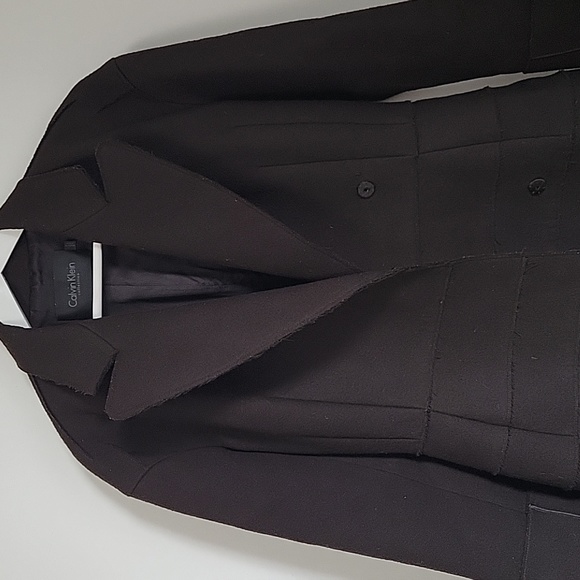 Calvin Klein Collection | Double breasted wool coat - made in Italy | size 6 - Picture 2 of 8